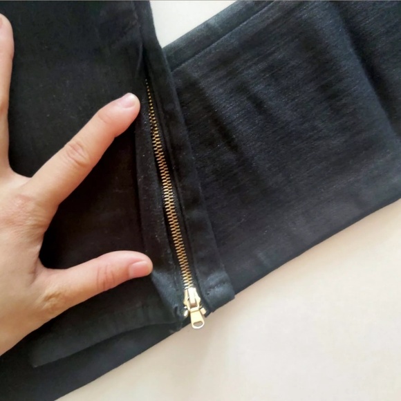 J Brand Wax Coated Black Jeans Fearless Ryan Sz 25 - Picture 4 of 6